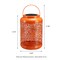 Set of 2/4 8.75"H Metal Cutout Scrollwork Solar Powered LED Outdoor Lantern with handle